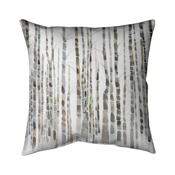 26 x 26 in. Birch Trees Forest-Double Sided Print Indoor Pillow