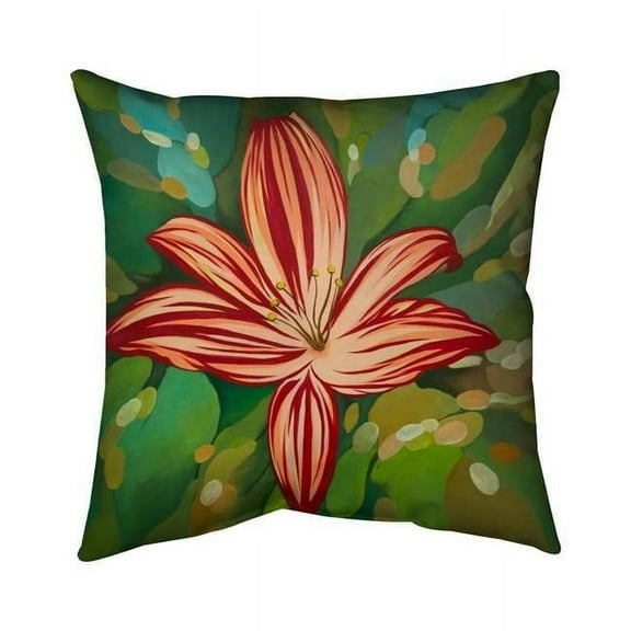 26 x 26 in. Blaze Tiger Lilies-Double Sided Print Indoor Pillow