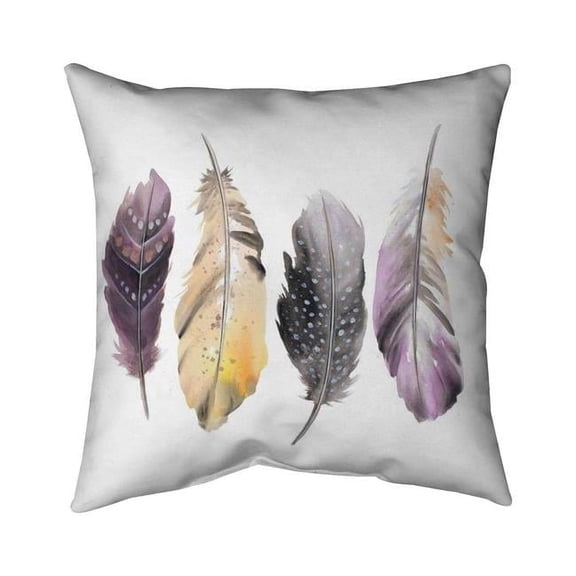 26 x 26 in. Bohemian Feather Set-Double Sided Print Indoor Pillow