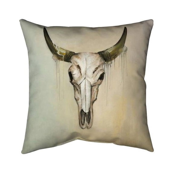 26 x 26 in. Color Fading Bull Skull-Double Sided Print Indoor Pillow