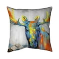 thumbnail image 1 of 26 x 26 in. Colorful Abstract Moose-Double Sided Print Indoor Pillow, 1 of 1