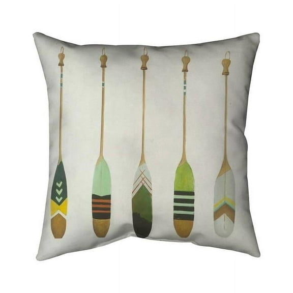 26 x 26 in. Colorful Nautical Oars-Double Sided Print Indoor Pillow