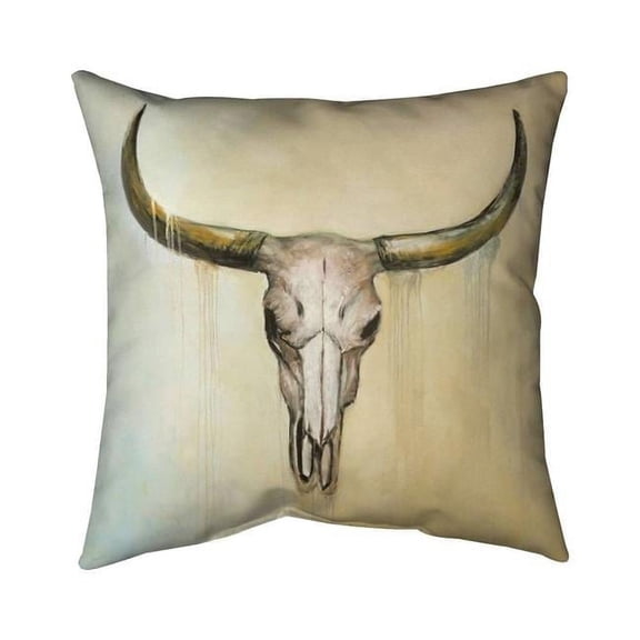 26 x 26 in. Cow Skull-Double Sided Print Indoor Pillow