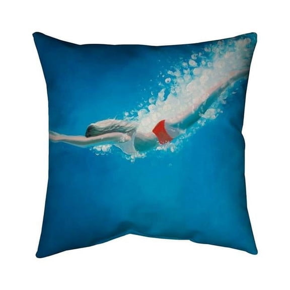 26 x 26 in. Diving Jump-Double Sided Print Indoor Pillow