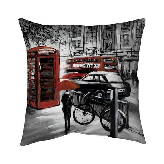 26 x 26 in. European Street-Double Sided Print Indoor Pillow