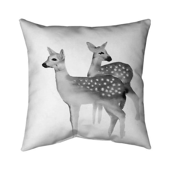 26 x 26 in. Faon Black & White-Double Sided Print Indoor Pillow Cover