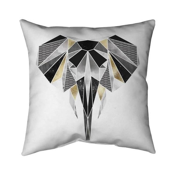 26 x 26 in. Geometric Elephant-Double Sided Print Indoor Pillow