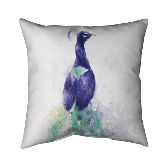 26 x 26 in. Graceful Peacock-Double Sided Print Indoor Pillow