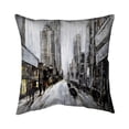 thumbnail image 1 of 26 x 26 in. Grey Gloomy Street-Double Sided Print Indoor Pillow, 1 of 1