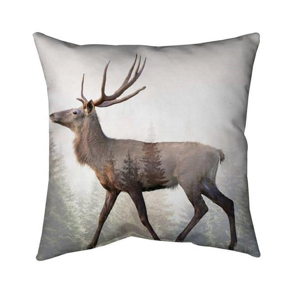 26 x 26 in. Large Plume Roe Deer-Double Sided Print Indoor Pillow