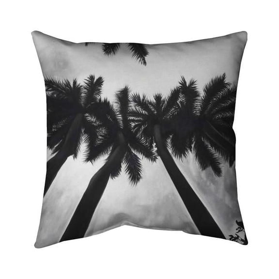 26 x 26 in. Monochrome Palm Trees-Double Sided Print Indoor Pillow Cover