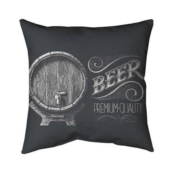 26 x 26 in. Old Beer Sign-Double Sided Print Indoor Pillow