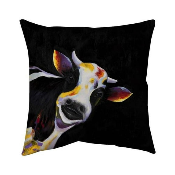 26 x 26 in. One Funny Cow-Double Sided Print Indoor Pillow