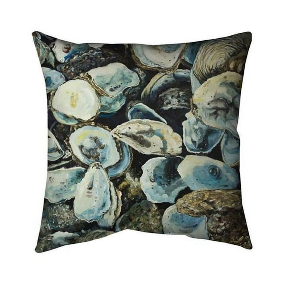 26 x 26 in. Oyster Shells-Double Sided Print Indoor Pillow Cover