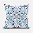 thumbnail image 1 of 26 x 26 in. Paisley Leaf Geo Duo Broadcloth Indoor & Outdoor Zippered Pillow - Multi Color, 1 of 1