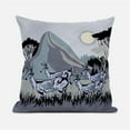 thumbnail image 1 of 26 x 26 in. Reindeer Herd Broadcloth Indoor & Outdoor Zippered Pillow - Black & Grey, 1 of 1