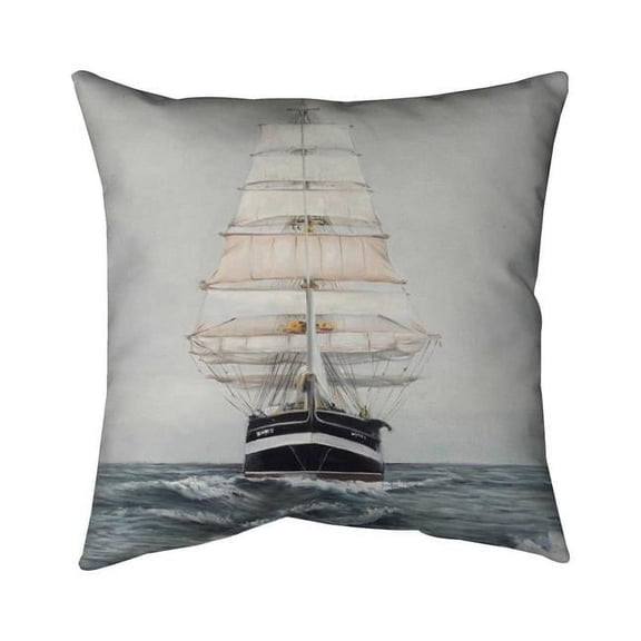 26 x 26 in. Ship Gently Sailing by A Cloudy Day-Double Sided Print Indoor Pillow