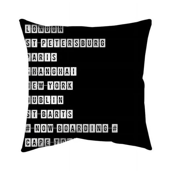 26 x 26 in. Table of Big Cities-Double Sided Print Indoor Pillow