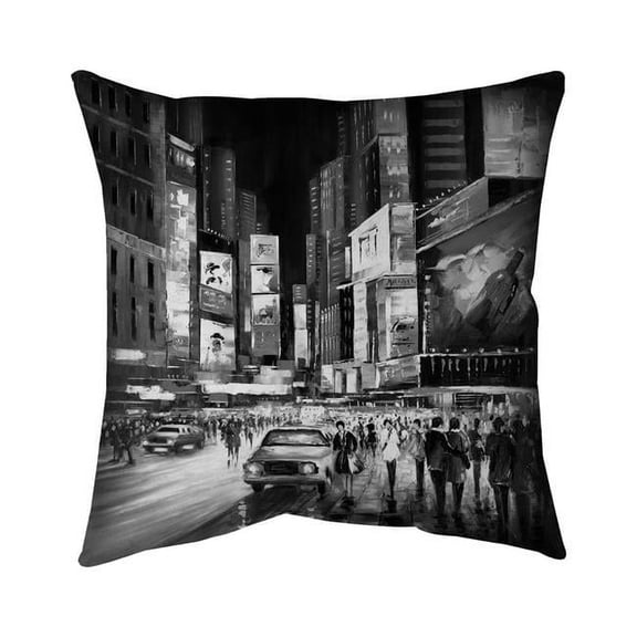 26 x 26 in. Times Square Monochrome-Double Sided Print Indoor Pillow Cover