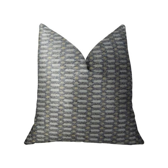 26 x 26 in. Trivoli Circle Handmade Luxury Double Sided Pillow - Gray & Cream