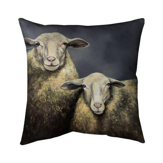26 x 26 in. Two Sheeps-Double Sided Print Indoor Pillow