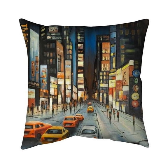 26 x 26 in. View on Times Square-Double Sided Print Indoor Pillow