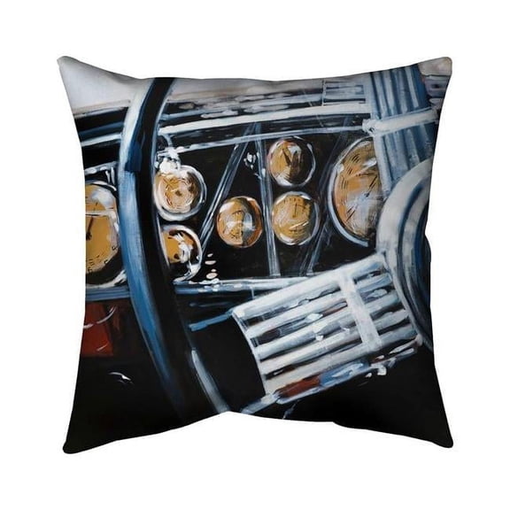 26 x 26 in. Vintage Car Interior-Double Sided Print Indoor Pillow