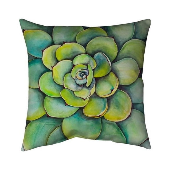 26 x 26 in. Watercolor Succulent Plant-Double Sided Print Indoor Pillow