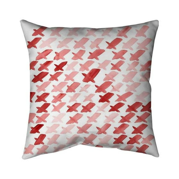 26 x 26 in. X Red Pattern-Double Sided Print Indoor Pillow
