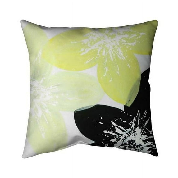 26 x 26 in. Yellow Flowers with White Center-Double Sided Print Indoor Pillow
