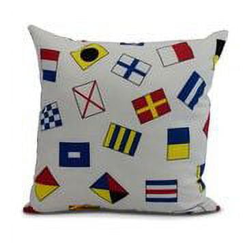 26 x 26 inch, Multi All Over Toss Larger, Geometric Print Pillow, Red