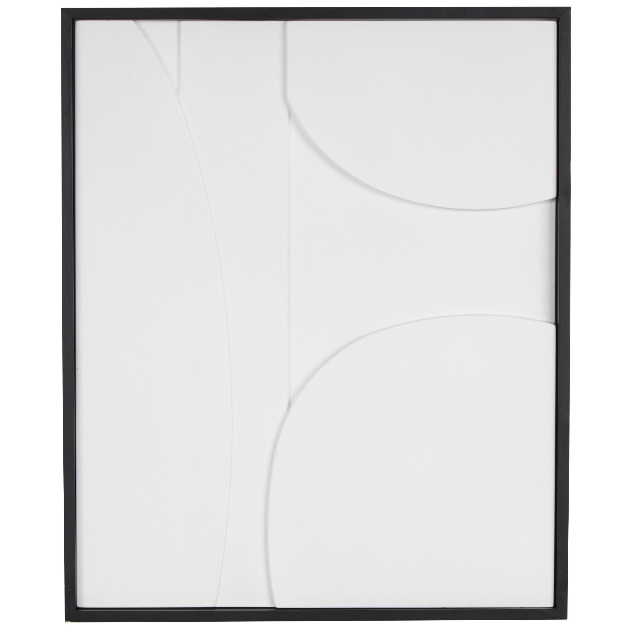 26" x 31" Geometric Framed Wall Art with Black Wooden Frame, by DecMode