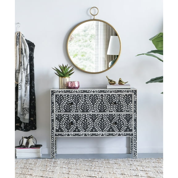 26" x 32" Circle Wall Mirror with Gold Metal Frame, Accent Mirror for Living Room, Entryway, Office On-Site