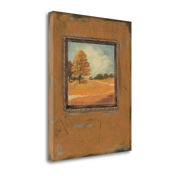 26" x 32" Copper Landscape By Jo Moulton - Print on Canvas Fabric Multi-Color