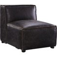 thumbnail image 1 of 26 x 34 x 28 in. Birdie Modular Armless Chair, Antique Slate Top Grain Leather, 1 of 1