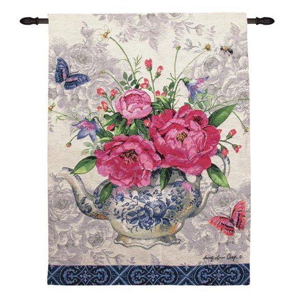 26 x 36 in. Tea Garden Wall Hanging