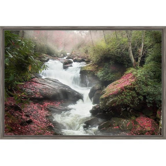 26 x 38 in. Falls in Cullasaja Gorge Framed Canvas Art