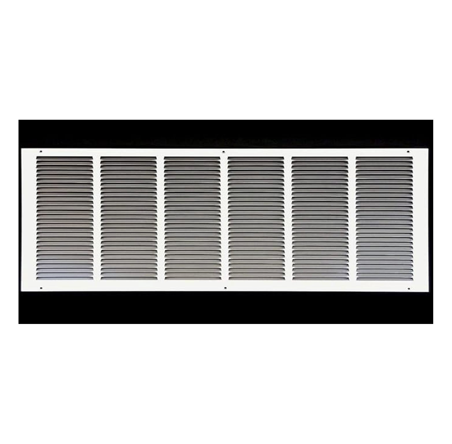 26" x 4" Return Air Grille - Sidewall and Ceiling - HVAC Vent Duct Cover Diffuser - [White] [Outer Dimensions: 27.75w X 5.75"h]