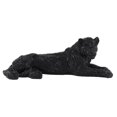 thumbnail image 1 of 26" x 9" Black Polystone Laying Leopard Sculpture with Faceted Rhinestone Exterior, by DecMode, 1 of 13