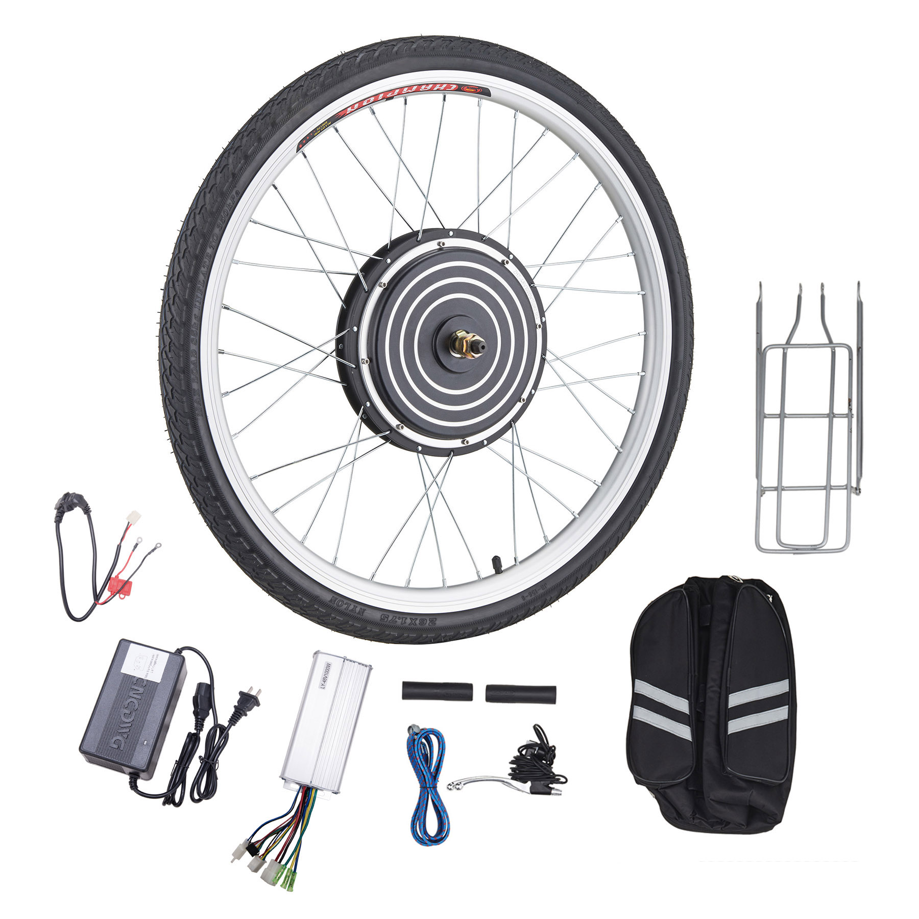 26"x1.8" Front or Rear Wheel Ebike Hub Motor Conversion Kit with Dual Mode Controller, 36V 500W or 48V 1000W - image 1 of 7
