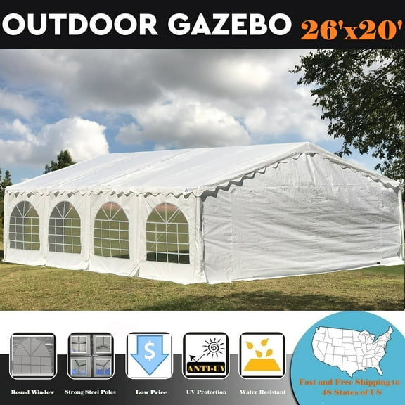 26'x20' Budget PE Party Tent Wedding Canopy Shelter with Waterproof Top - By DELTA Canopies