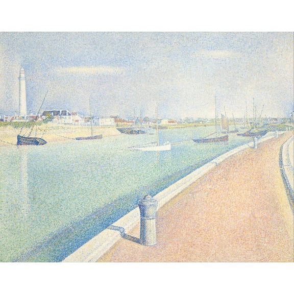 26"x20" Fine Art Quality Poster :: Georges Seurat - The Channel of Gravelines, Petit Fort Philippe