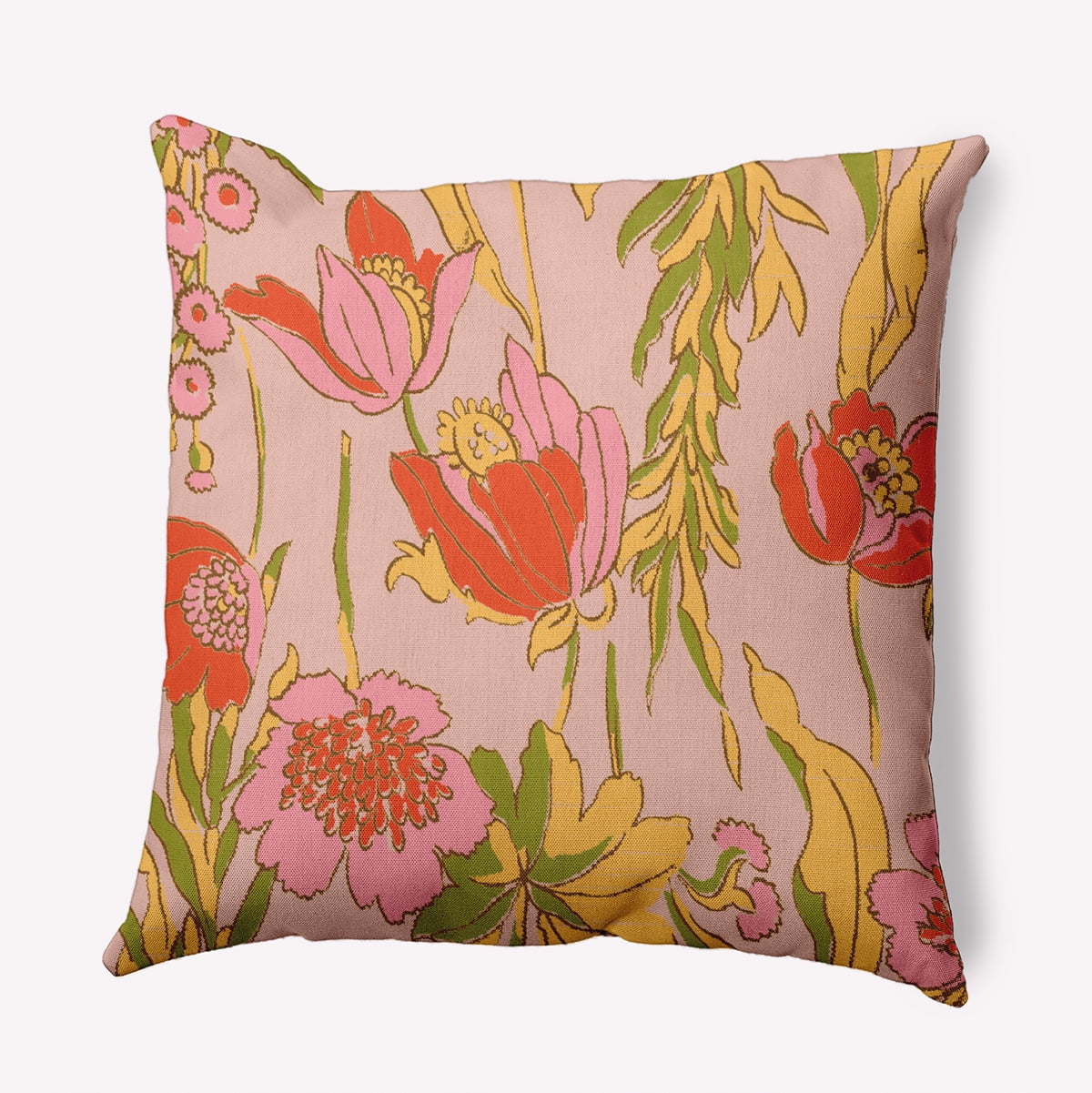 26"x26" Simply Daisy Bold Flower Garden Poly Accent Pillow, Orange Qty 1