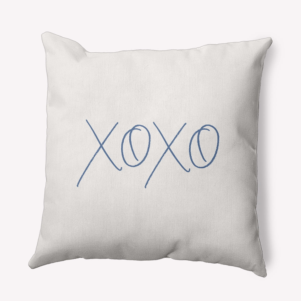 26"x26" Simply Daisy Modern XOXO Poly Accent Pillow, Blue Qty 1