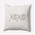 thumbnail image 1 of 26"x26" Simply Daisy Modern XOXO Poly Accent Pillow, Maroon Qty 1, 1 of 3
