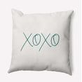 thumbnail image 1 of 26"x26" Simply Daisy Modern XOXO Poly Accent Pillow, Teal Qty 1, 1 of 5
