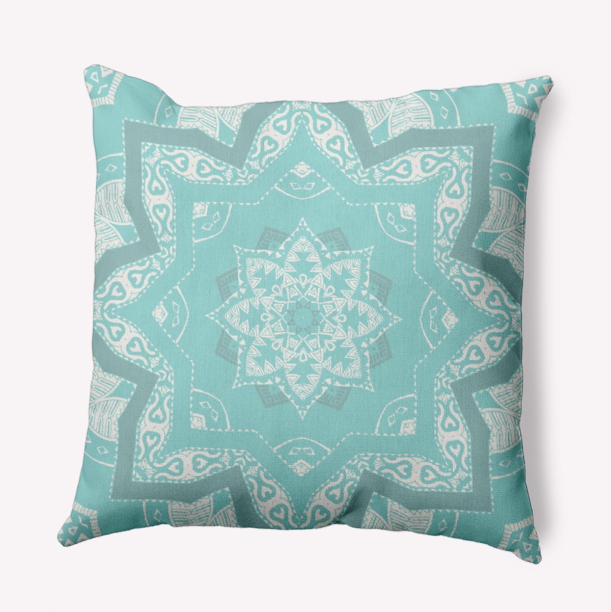 26"x26" Simply Daisy Shawl Poly Accent Pillow, Blue Qty 1