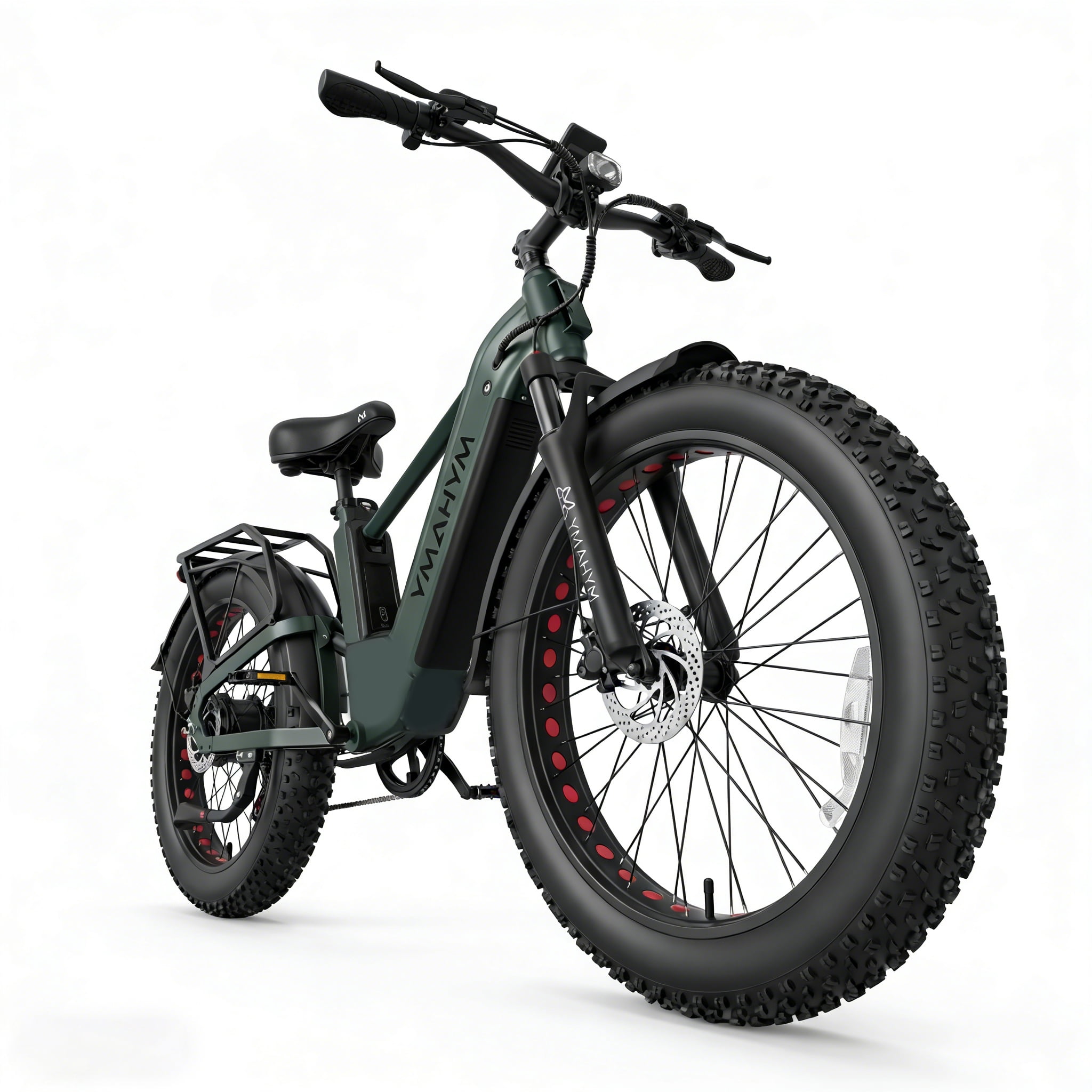 26"x4"Fat Tire 2000W Peak Power Electric Bike for Adults - 28MPH, 48V 18Ah (85 Miles Max), All-Terrain Ebike with Full Suspension & 11" Ultra-Comfort Seat - Conquer Snow, Sand & Trails