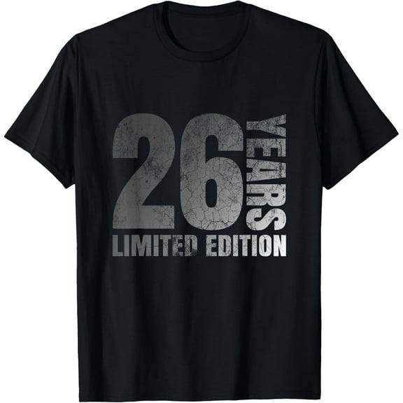 26 years old men gift 26 birthday gift for women T-ShirtMen and women, Black T-shirt, size: Extra large