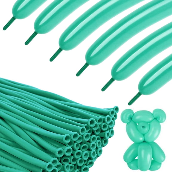260 Balloons - Teal Long Balloons for Tying Balloon Arch, 100Pcs Twisting Balloon for Animal Modeling & Birthday Party Decorations